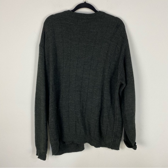 Vintage Salmon River Grey Wool Blend Mens Cardigan XLT Tall - Picture 2 of 4